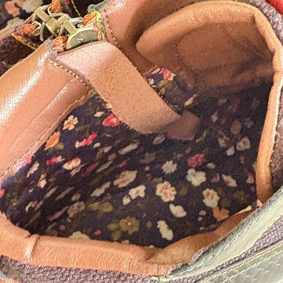 CrazyCatz Patchwork Boots 9.5 Black Leather Ankle Bootie Combat Boho Art to Wear - Picture 5 of 7